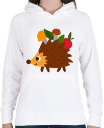 printfashion Sündisznó - Női kapucnis pulóver - Fehér (14092447)