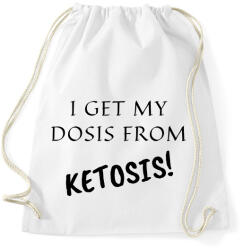 printfashion I get my dosis from Ketosis - Sportzsák, Tornazsák - Fehér (2465791)