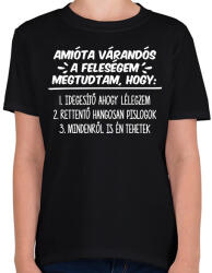 printfashion Amióta várandós a feleségem - Gyerek póló - Fekete (15748388)