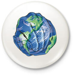 printfashion Föld napja - Kitűző, hűtőmágnes - Fehér (13068947)