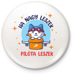 printfashion Ha nagy leszek - Kitűző, hűtőmágnes - Fehér (7687726)