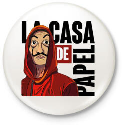printfashion La casa de papel art - Kitűző, hűtőmágnes - Fehér (5508837)