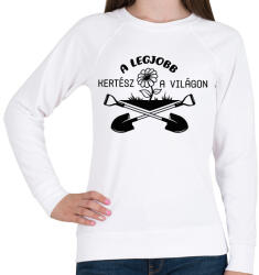 printfashion A legjobb kertész a világon - Női pulóver - Fehér (6978553)