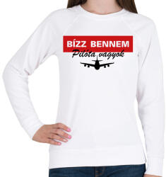 printfashion Pilóta vagyok - Női pulóver - Fehér (7689491)