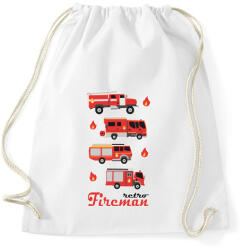 printfashion Fireman retro - Sportzsák, Tornazsák - Fehér (4371079)