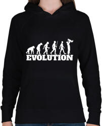 printfashion APA evolúció - Női kapucnis pulóver - Fekete (988429)