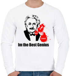 printfashion genius - Férfi pulóver - Fehér (1242677)