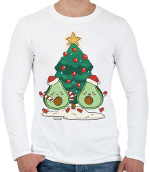 printfashion Avokádó karácsony - Férfi hosszú ujjú póló - Fehér (7647344)