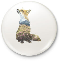 printfashion Multi Expourse Fox - Kitűző, hűtőmágnes - Fehér (3079153)