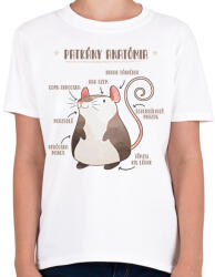printfashion Patkány anatómia - Gyerek póló - Fehér (12745812)