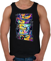 printfashion Anime szemek - Férfi atléta - Fekete (16441721)