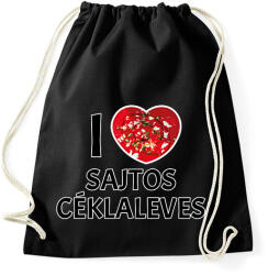 printfashion I love Sajtos céklaleves - Sportzsák, Tornazsák - Fekete (9946129)