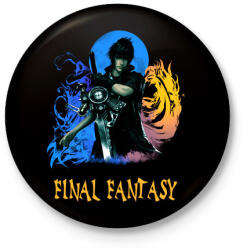 printfashion FINAL FANTASY - Kitűző, hűtőmágnes - Fekete (6001734)