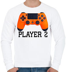 printfashion Player 2 PS4 páros póló - Férfi pulóver - Fehér (2190107)