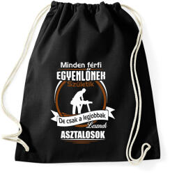 printfashion Legjobbak lesznek asztalosok - Sportzsák, Tornazsák - Fekete (1971798)