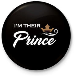 printfashion I'M THEIR PRINCE - Kitűző, hűtőmágnes - Fekete (3095794)