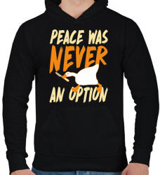printfashion Peace was never an option - Férfi kapucnis pulóver - Fekete (12475204)