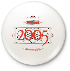 printfashion since-2005-red-black - Kitűző, hűtőmágnes - Fehér (3076578)