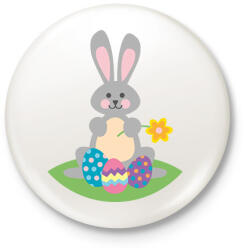 printfashion Húsvéti nyúl - Kitűző, hűtőmágnes - Fehér (13173289)
