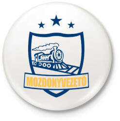 printfashion Mozdonyvezető - Kitűző, hűtőmágnes - Fehér (3081231)