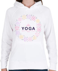 printfashion Yoga - Női kapucnis pulóver - Fehér (6346191)