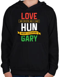 printfashion HUNGARY - Gyerek kapucnis pulóver - Fekete (347106)