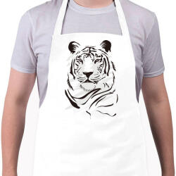 printfashion Tigris - Kötény - Fehér (4903854)