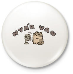 printfashion Nyár van Cica - Kitűző, hűtőmágnes - Fehér (16316967)