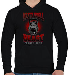 printfashion Kettlebell szörny - Férfi kapucnis pulóver - Fekete (208426)