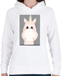 printfashion Unikornis - Női kapucnis pulóver - Fehér (7574173)