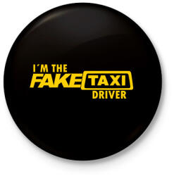 printfashion Faketaxi Driver - Kitűző, hűtőmágnes - Fekete (3098134)