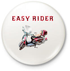 printfashion EASY RIDER - Kitűző, hűtőmágnes - Fehér (3080646)