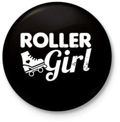 printfashion Roller girl - Kitűző, hűtőmágnes - Fekete (3102654)