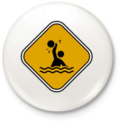 printfashion Water polo - Kitűző, hűtőmágnes - Fehér (15929749)