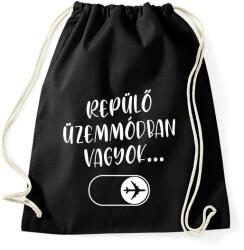 printfashion Repülő üzemmód - Sportzsák, Tornazsák - Fekete (7686654)