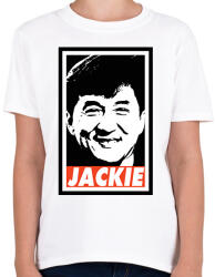 printfashion Jackie Chan - Gyerek póló - Fehér (2386886)