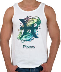 printfashion Pisces színes - Férfi atléta - Fehér (6268049)