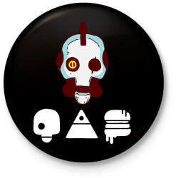 printfashion Love Death and Robots - Kitűző, hűtőmágnes - Fekete (7163281)