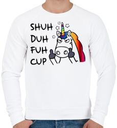 printfashion Mérges egyszarvú - Férfi pulóver - Fehér (1882807)