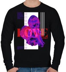 printfashion Love angel - Férfi pulóver - Fekete (15608639)