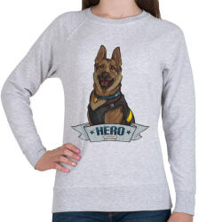 printfashion Németjuhász - Női pulóver - Sport szürke (258437)