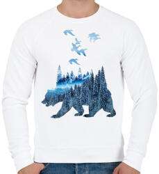 printfashion wild life - Férfi pulóver - Fehér (3786632)