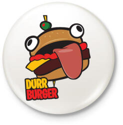 printfashion Fortnite Durr Burger - Kitűző, hűtőmágnes - Fehér (3078947)