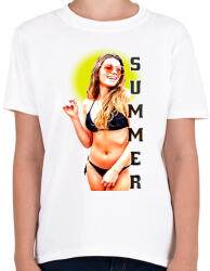 printfashion summer-girl - Gyerek póló - Fehér (1597939)