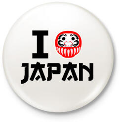 printfashion I love Japan 4 - Kitűző, hűtőmágnes - Fehér (10642295)