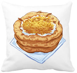 printfashion Sajtos tejfölös lángos - Párnahuzat, Díszpárnahuzat - Fehér (6870429)
