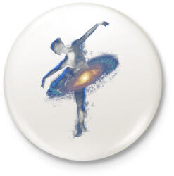 printfashion Cosmic dance - Kitűző, hűtőmágnes - Fehér (3074695)