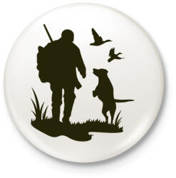 printfashion Vadászat - Kitűző, hűtőmágnes - Fehér (15463394)