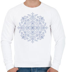 printfashion Kiszínezhető magyaros minta - Férfi pulóver - Fehér (11629201)