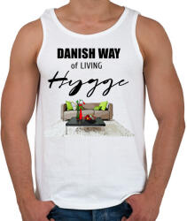 printfashion danish way of living hygge - Férfi atléta - Fehér (1875519)